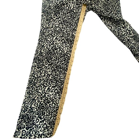 Ann Taylor Modern Leopard Print Pants Womens Size 12 Black Ivory Stretch - Picture 5 of 7